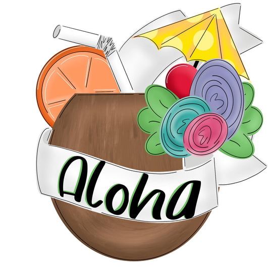 Paint by line- Aloha Drink