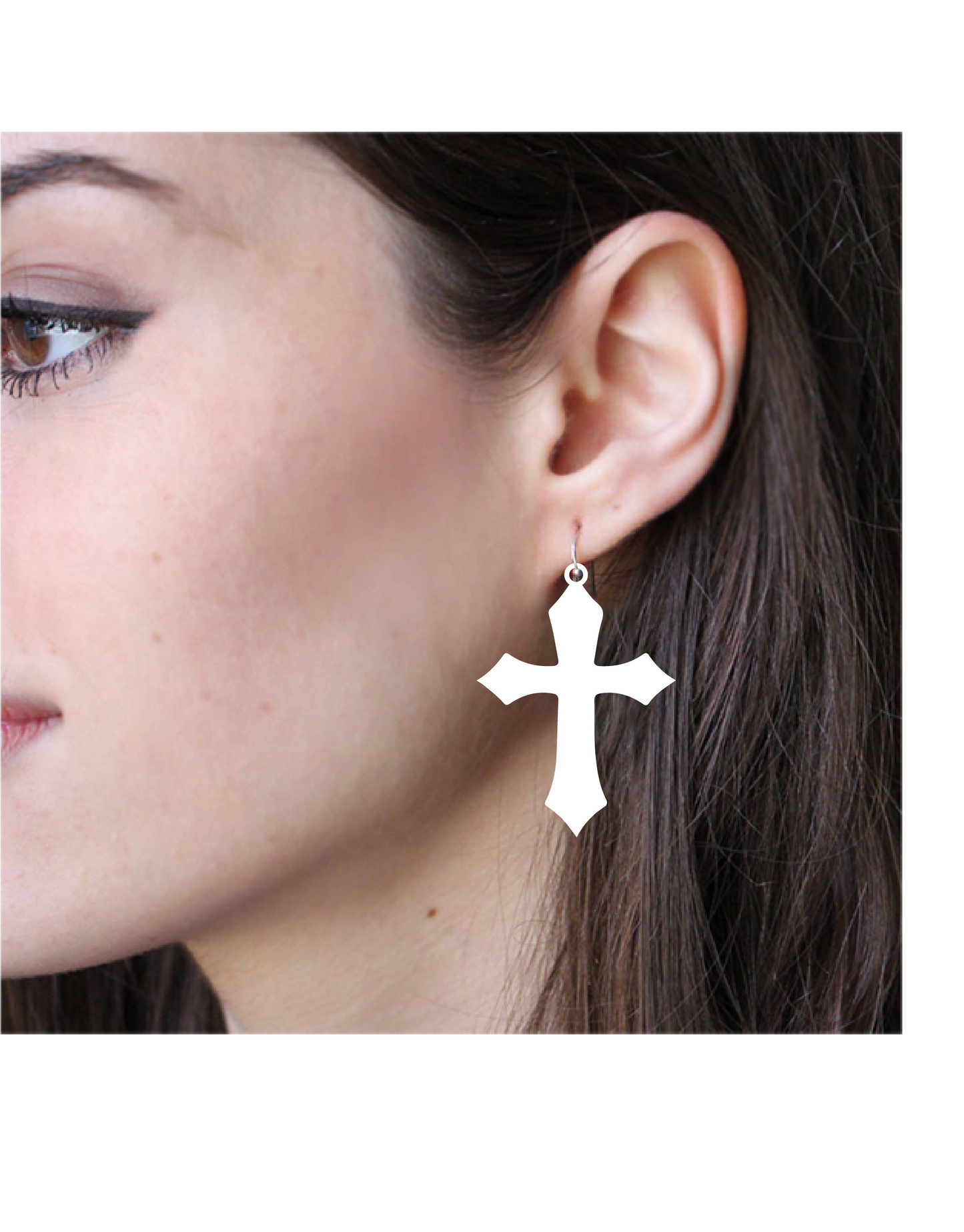 Sublimation Earring Blanks- Curvy Cross