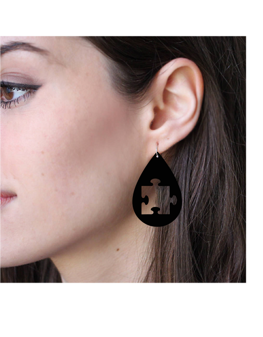 Sublimation Earring Blank- Puzzle Tear drop
