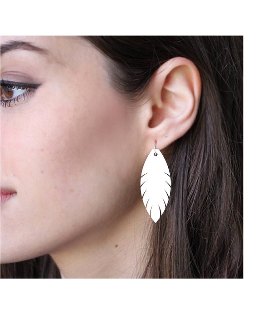 Sublimation Earring Blank- Large Feather