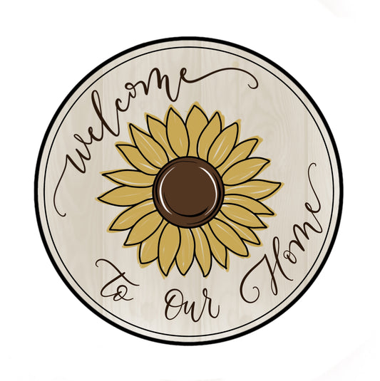 Paint by line- Welcome Sunflower
