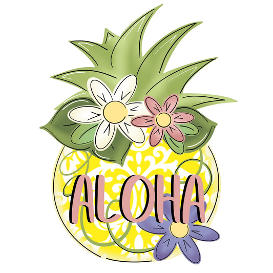 Paint by line- Aloha Pineapple