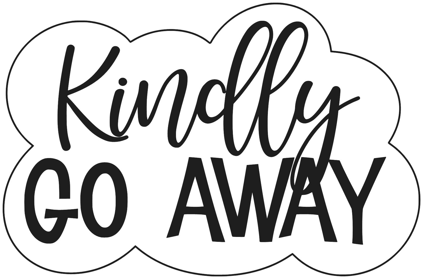Paint by line- Kindly Go away