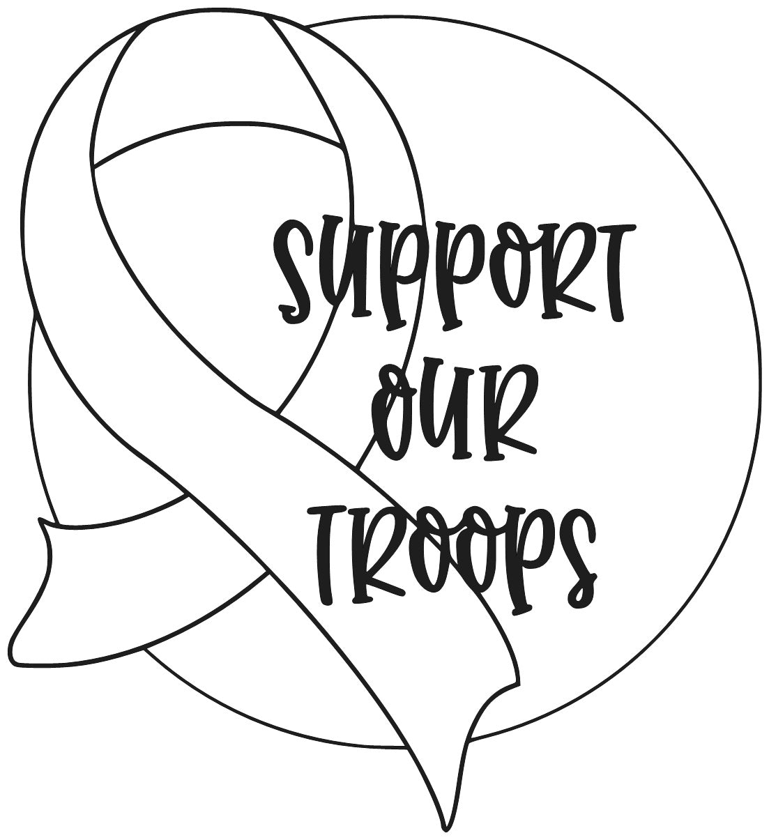 Paint by line- Support our troops