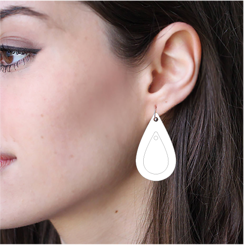 Sublimation Earring Blank - Double Tear drop you get both pieces