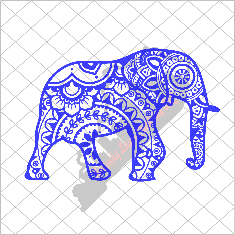 Silicone Mold- Elephant mandala keychain
