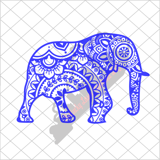 Silicone Mold- Elephant mandala keychain
