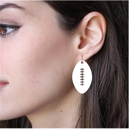 Sublimation Earring Blank - Football with Laces