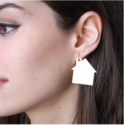 Sublimation Earring Blank - House