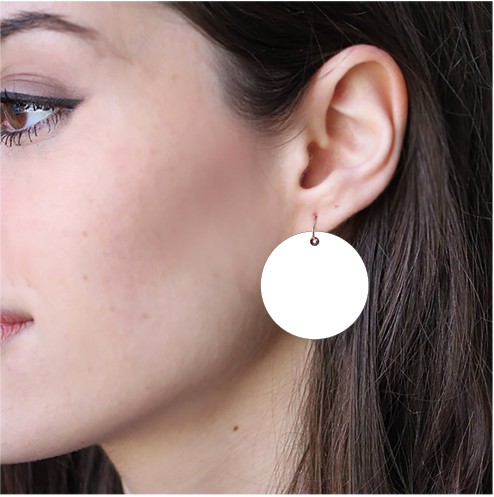 Sublimation Earring Blank - Inch and Half Circle