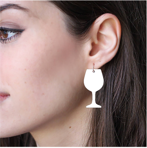 Sublimation Earring Blank - Wine Glass